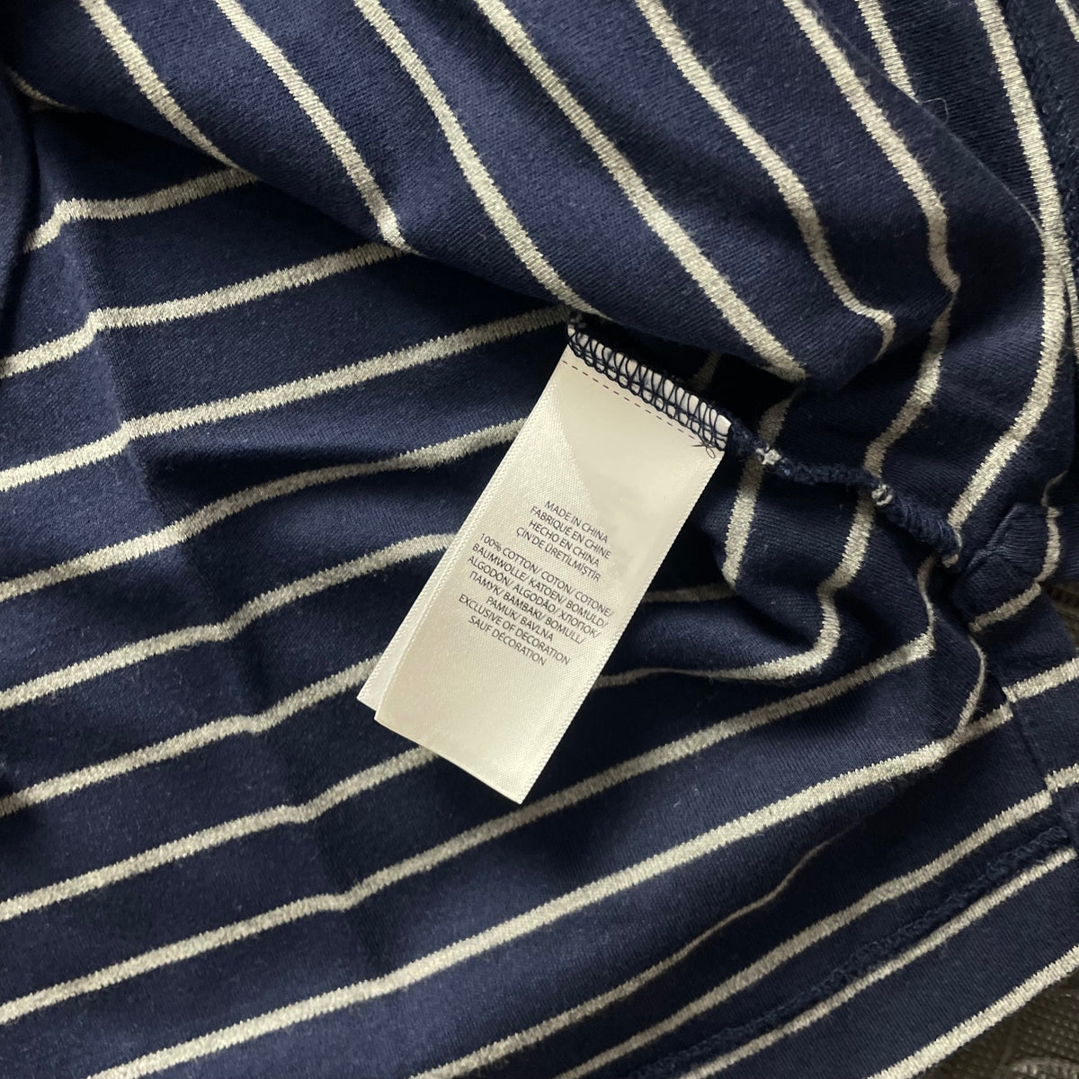 Ralph Lauren Navy Striped Polo Shirt | Men’s Classic Fit M / 3755