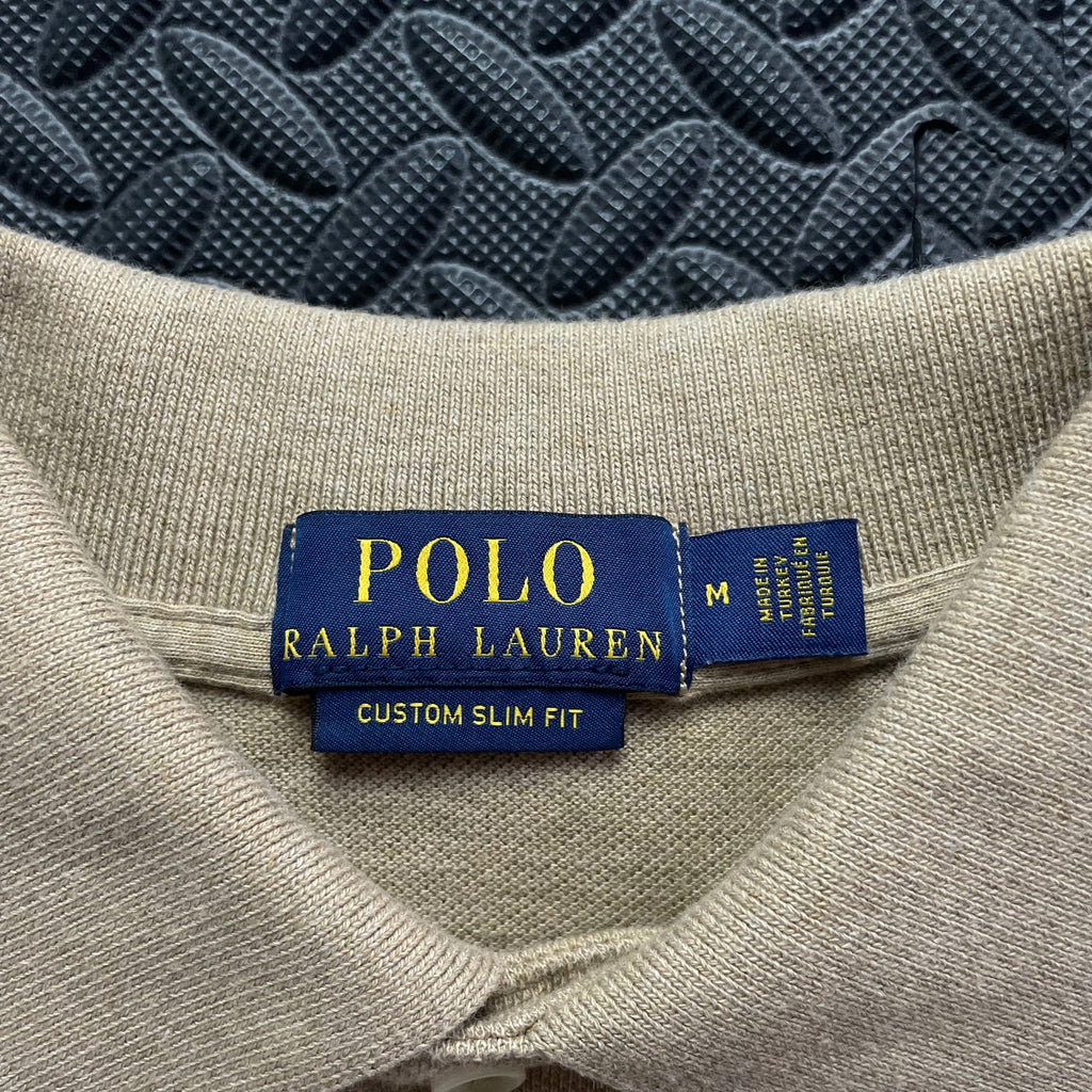 Ralph Lauren Beige Polo Shirt | Men’s Custom Slim Fit M / 2947