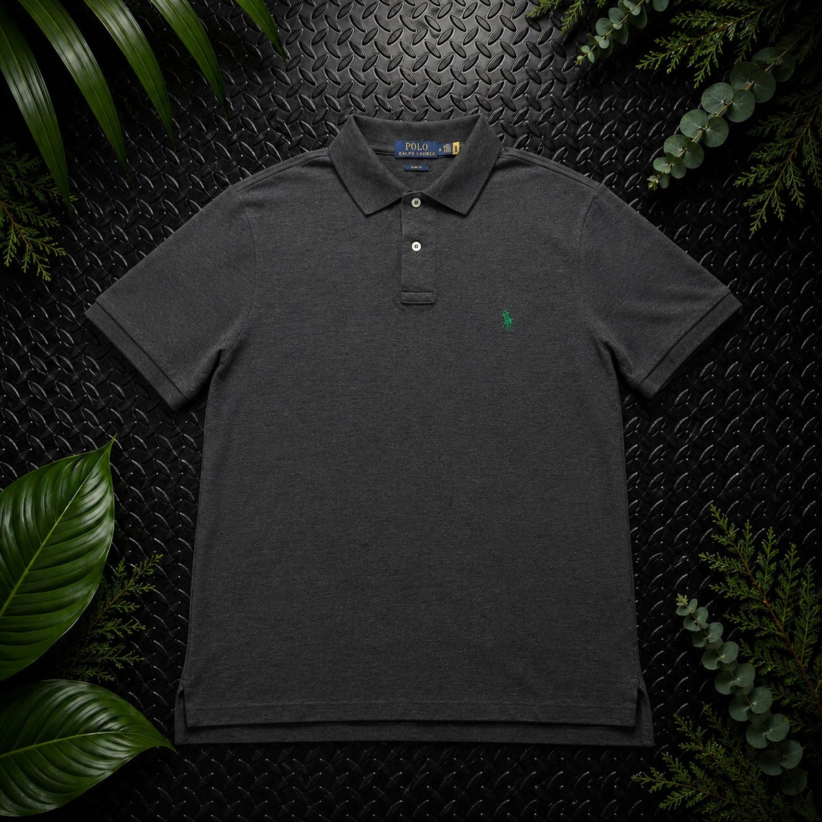 Ralph Lauren Grey Polo Shirt | Men’s Slim Fit M
