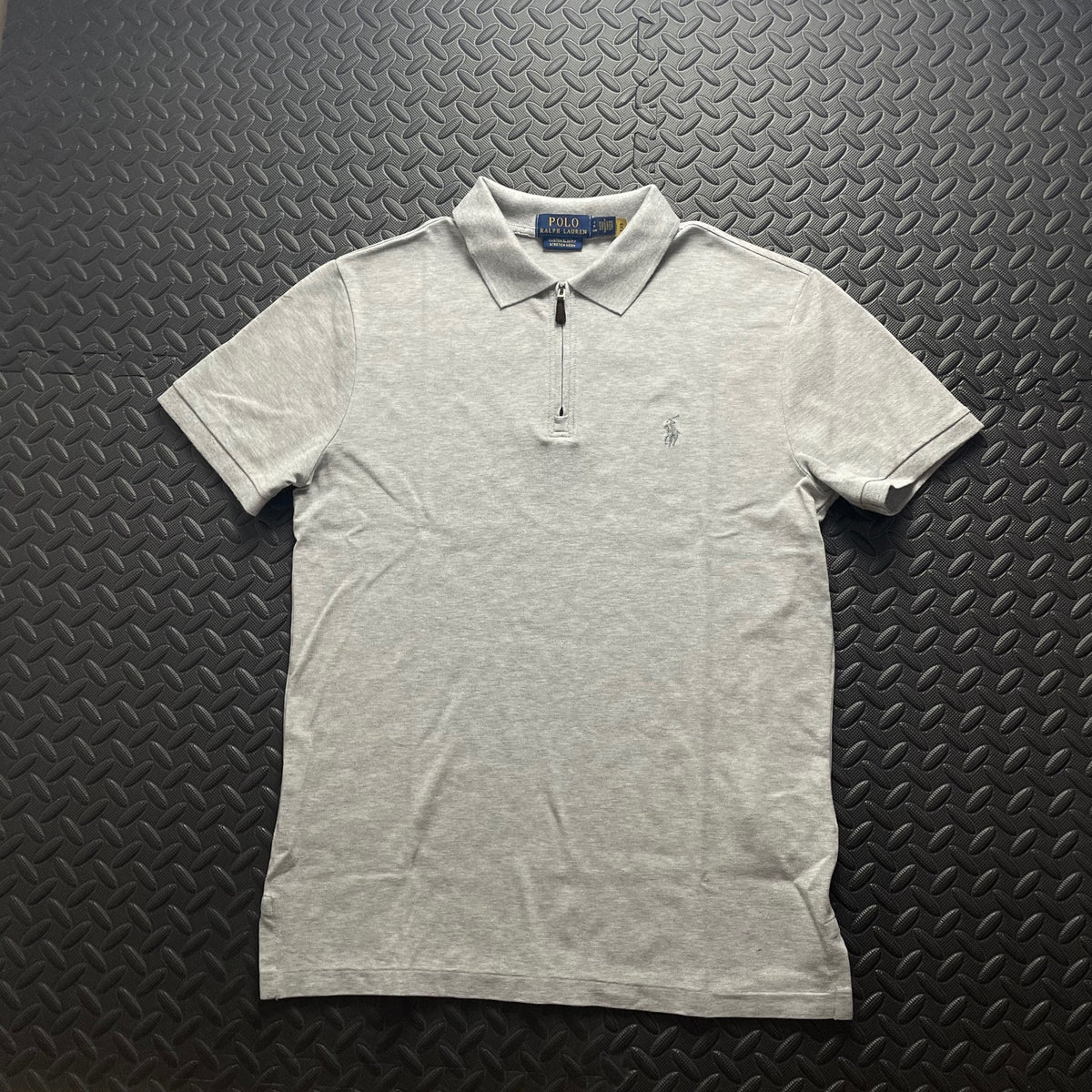 Ralph Lauren Grey 1/4 Zip Polo Shirt | Men’s Custom Slim Fit S / 3664