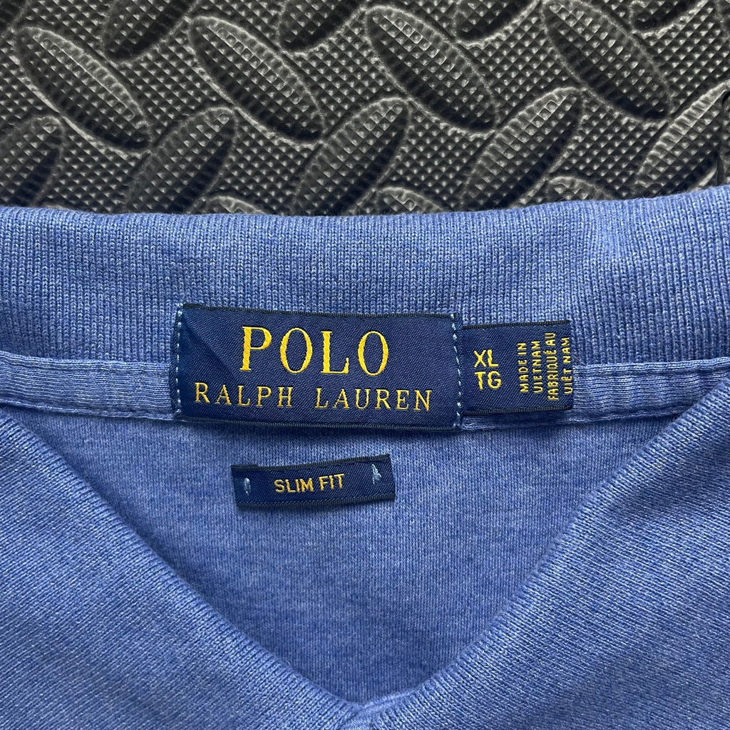 Ralph Lauren Blue Polo Shirt | Men’s Slim Fit XL / 3404