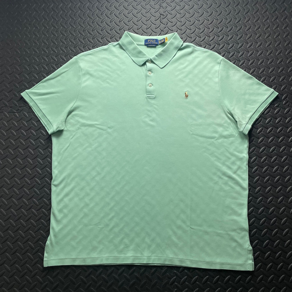 Ralph Lauren Mint Green Polo Shirt | Men’s Custom Slim Fit XXL / 3794