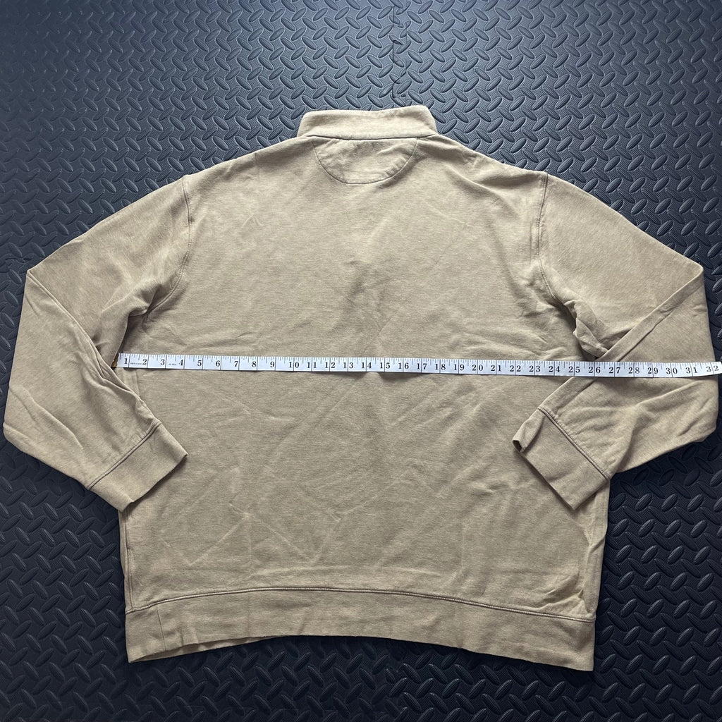 Ralph Lauren Beige 1/4 Zip Jumper | Men’s Classic Fit XL / 3726