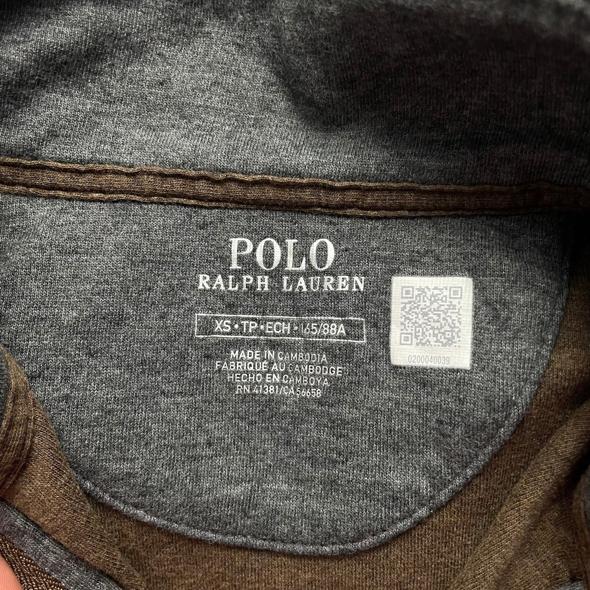 Ralph Lauren Brown 1/4 Zip Jumper | Mens Classic Fit XS / 3739