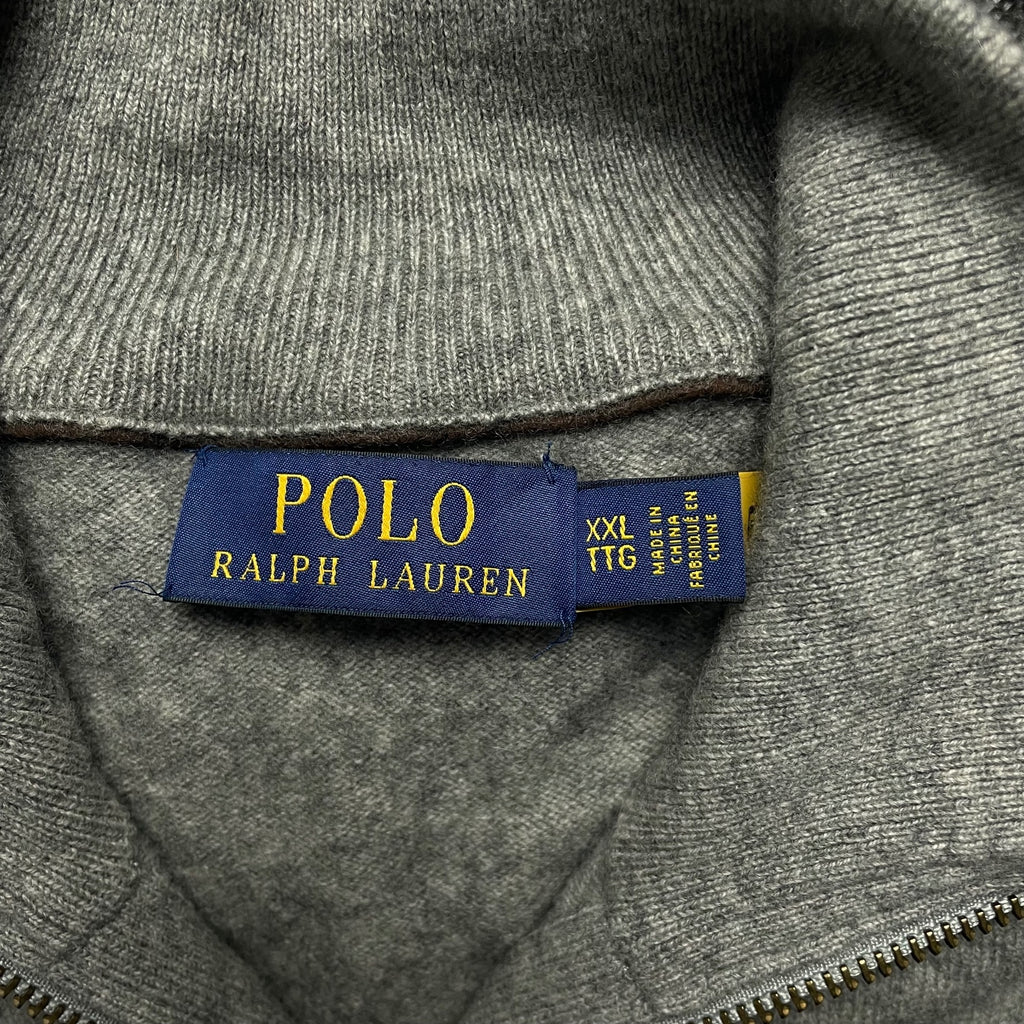 Ralph Lauren Grey Wool 1/4 Zip Jumper | Men’s XXL / 3790