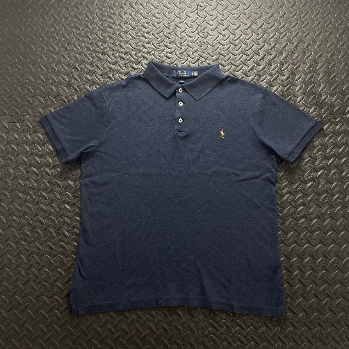 Ralph Lauren Navy Blue Polo Shirt | Men’s Slim Fit L / 3696