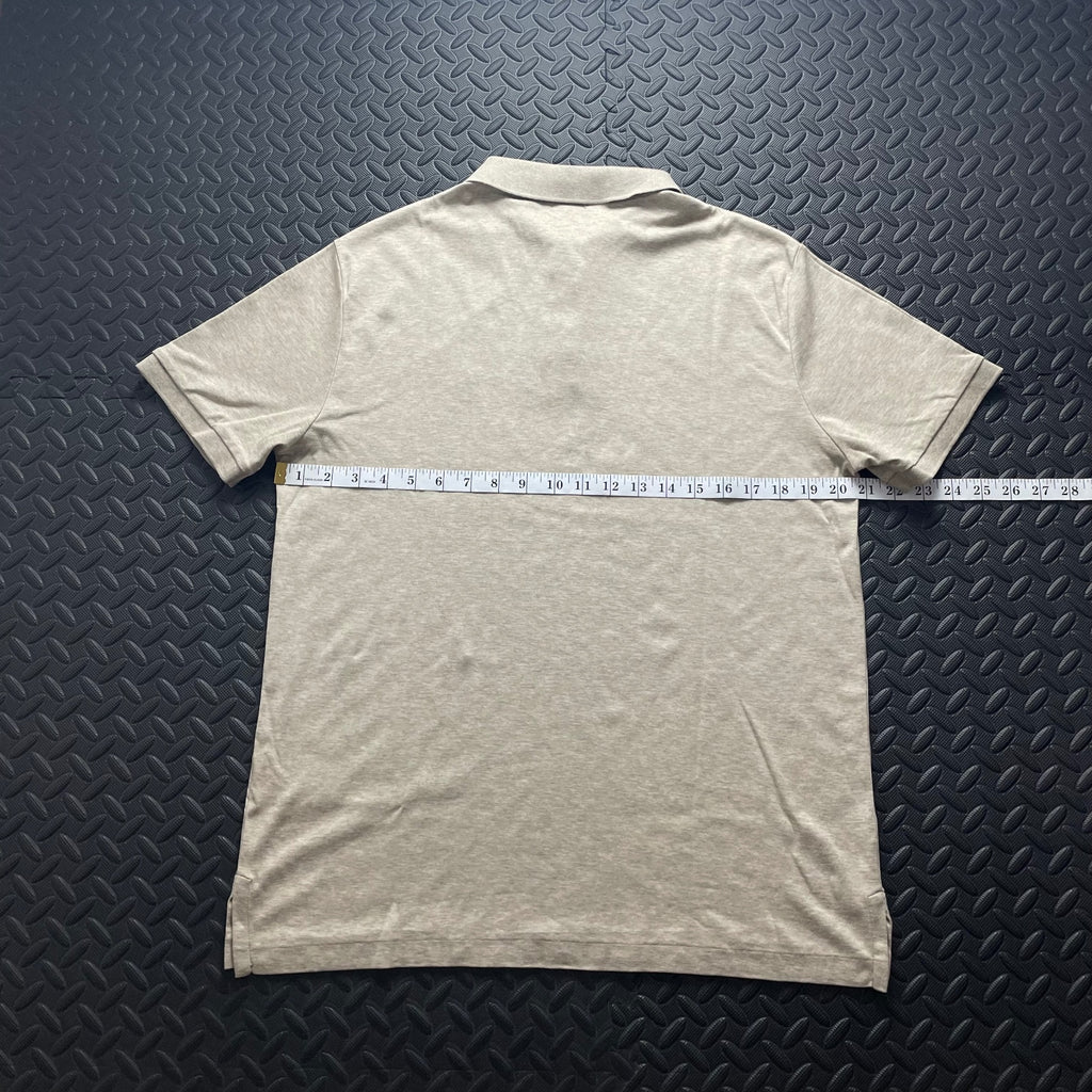 Ralph Lauren Beige Polo Shirt | Men’s Custom Slim Fit L / 3669