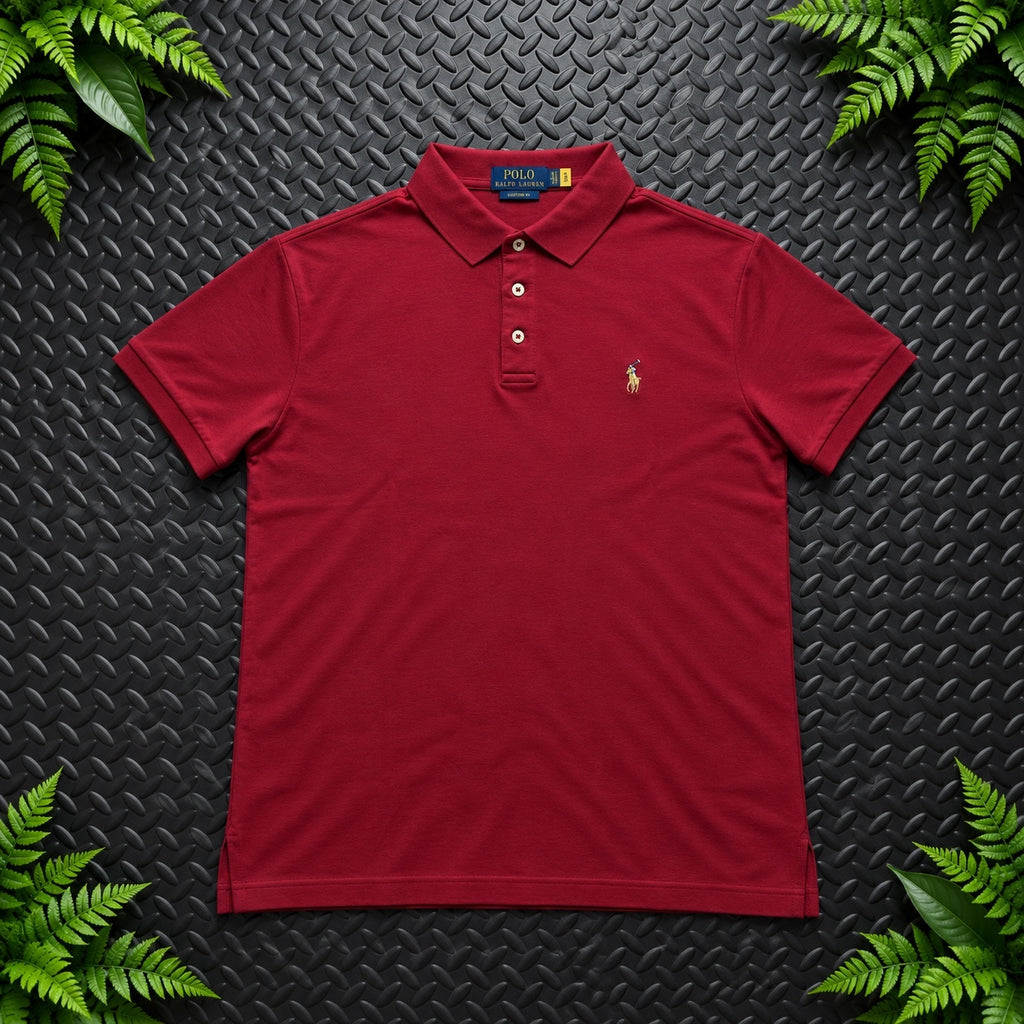 Ralph Lauren Red Polo Shirt | Men’s Slim Fit L / 3649