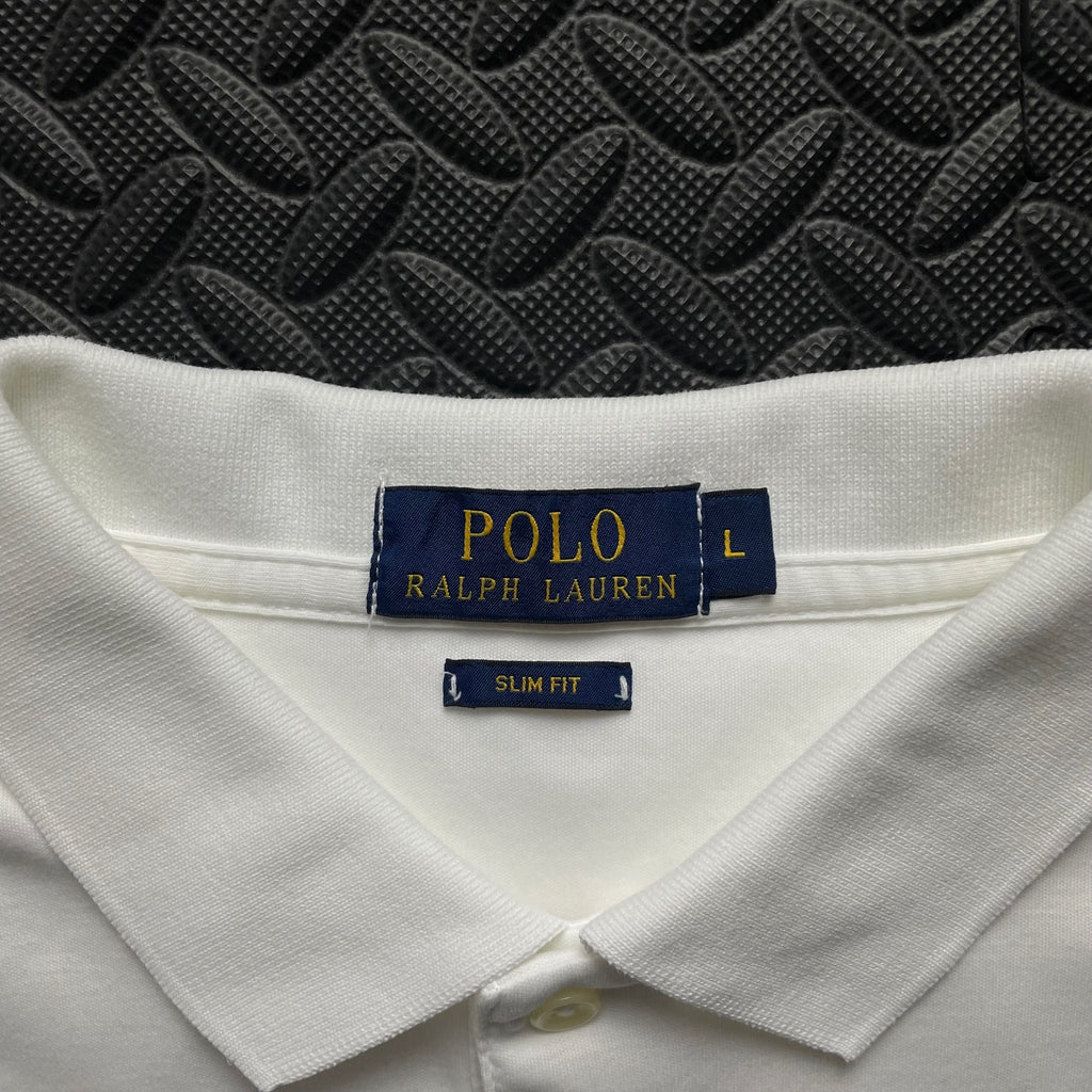 Ralph Lauren White Polo Shirt | Men’s Slim Fit L / 3615