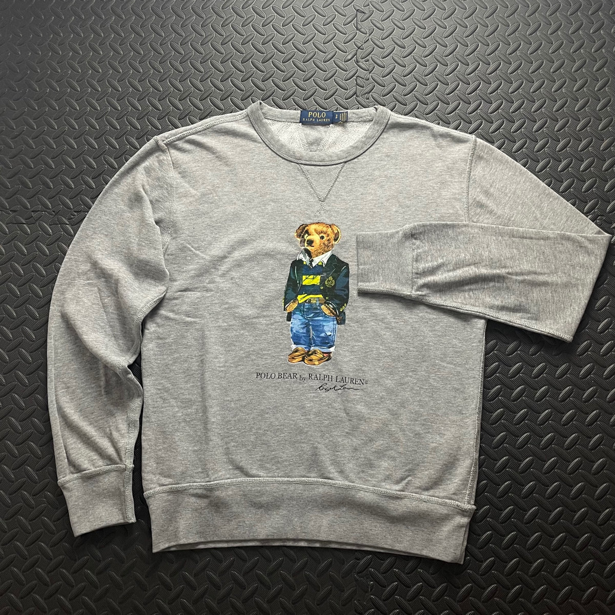 Polo Bear Ralph Lauren Grey Sweatshirt | Men’s Classic Fit S / 3772