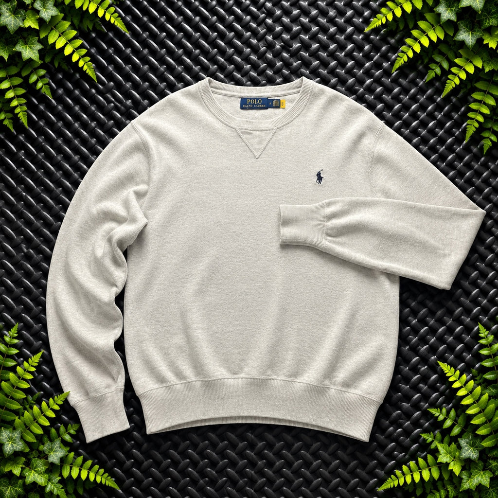 Ralph Lauren Cream Crewneck Jumper | Men’s Classic Fit S / 3770