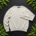 Ralph Lauren Cream Crewneck Jumper | Men’s Classic Fit S / 3770
