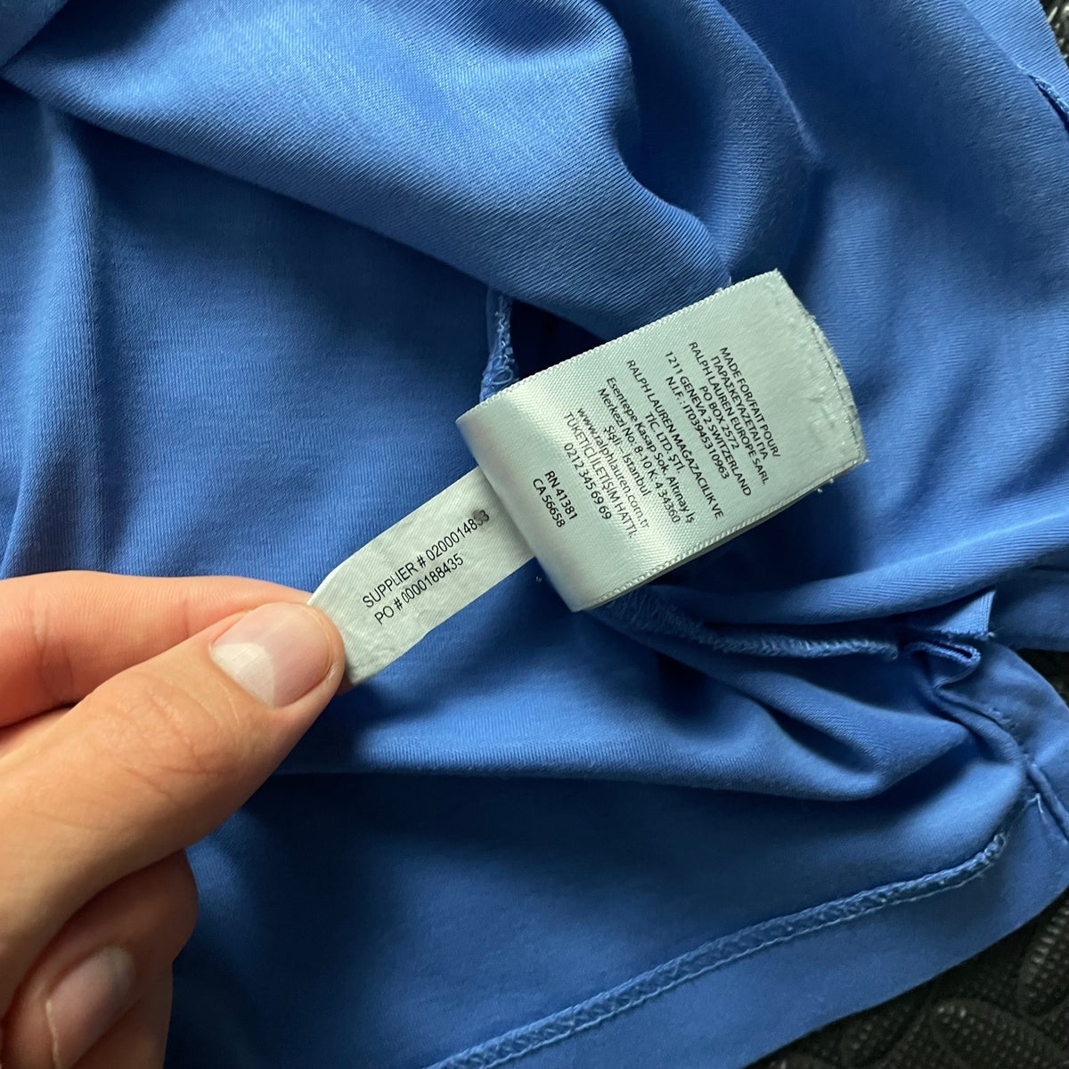 Ralph Lauren Blue Polo Shirt | Men’s Slim Fit XL / 3796