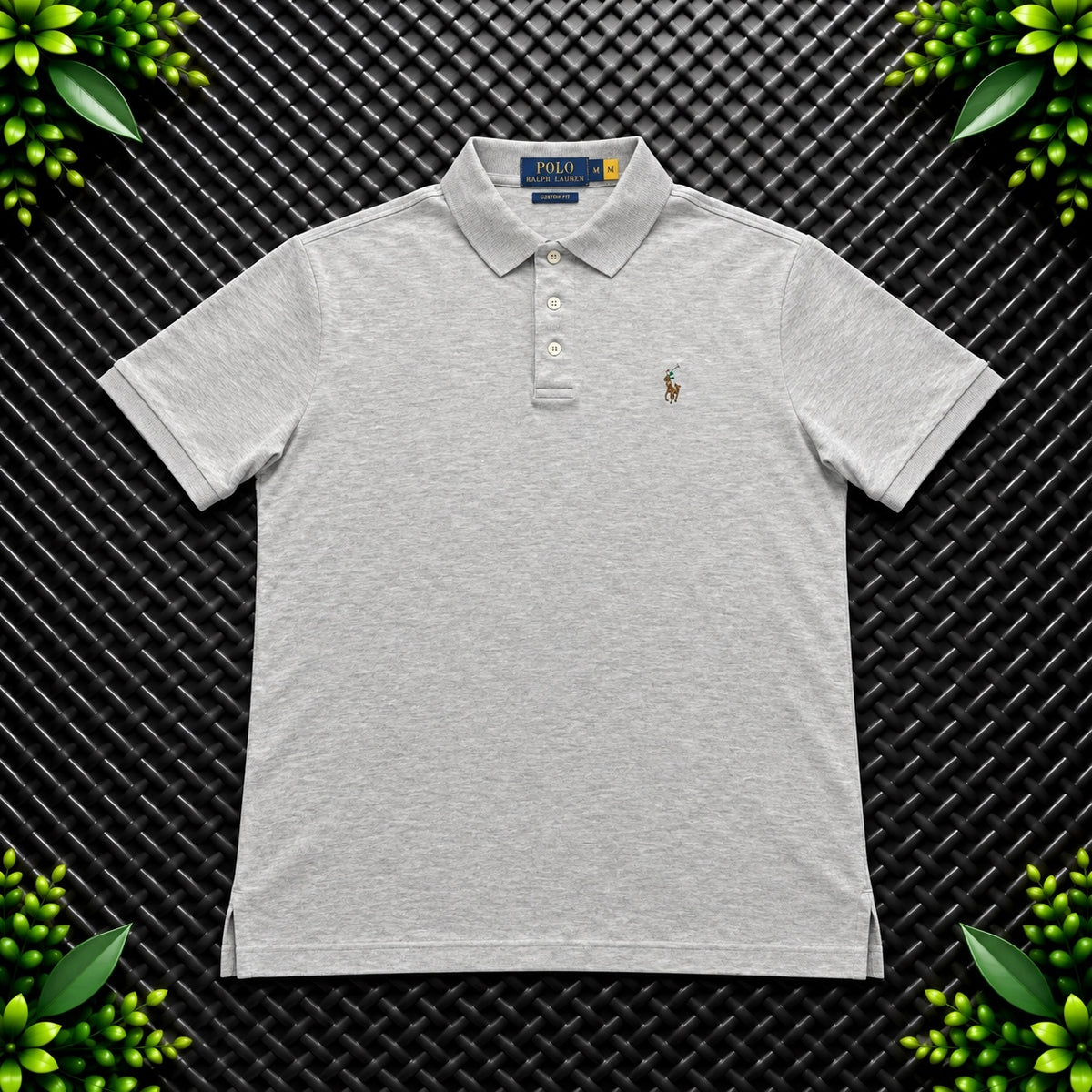 Ralph Lauren Beige Polo Shirt | Men’s Custom Slim Fit L / 3669