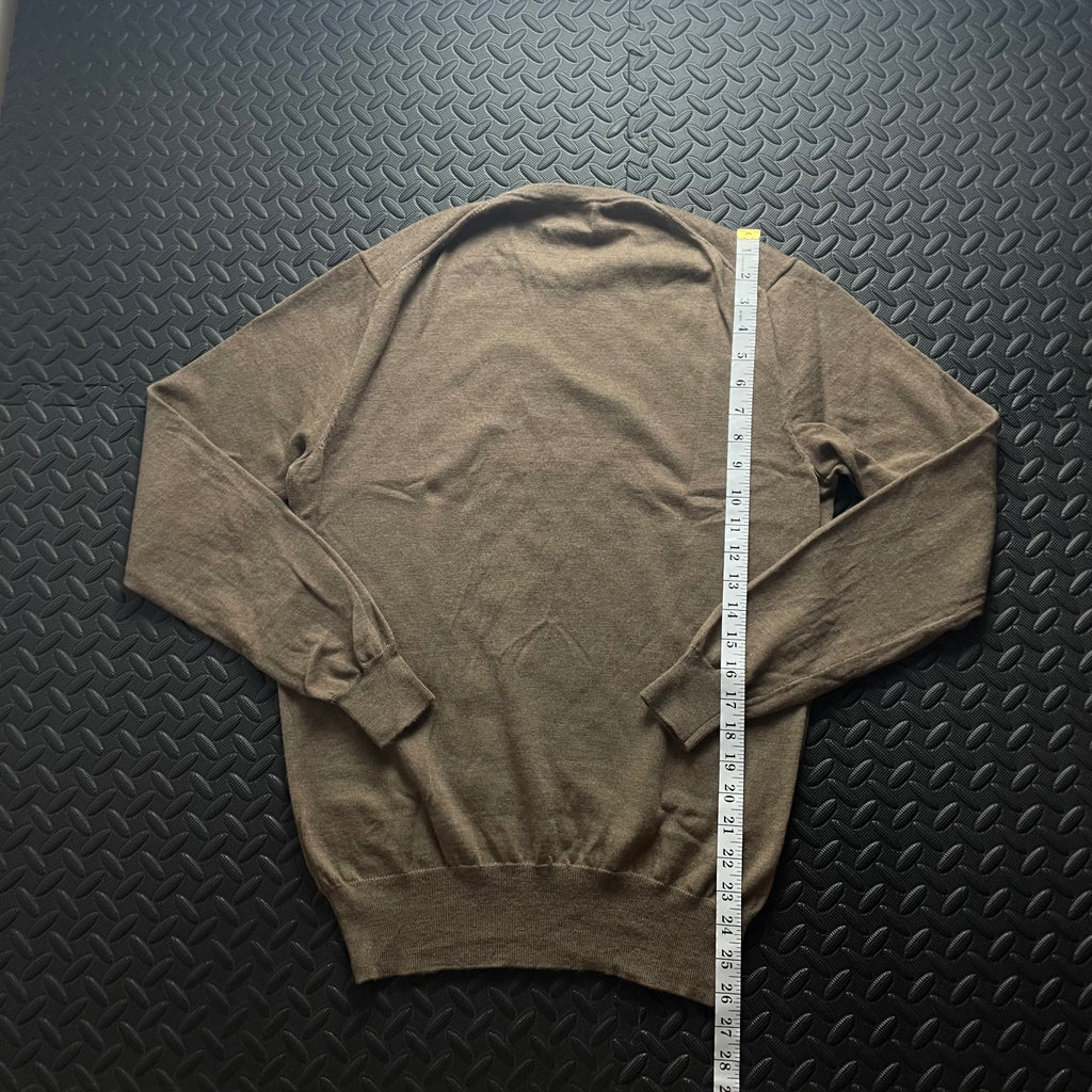 Ralph Lauren Brown Crewneck Jumper / Merino Wool | Mens Classic Fit S / 3678