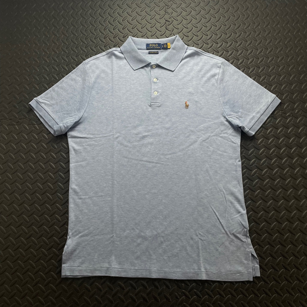 Ralph Lauren Light Blue Polo Shirt | Men’s Custom Slim Fit L / 3622