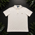 Ralph Lauren White Polo Shirt | Men’s Custom Slim Fit XL / 3862