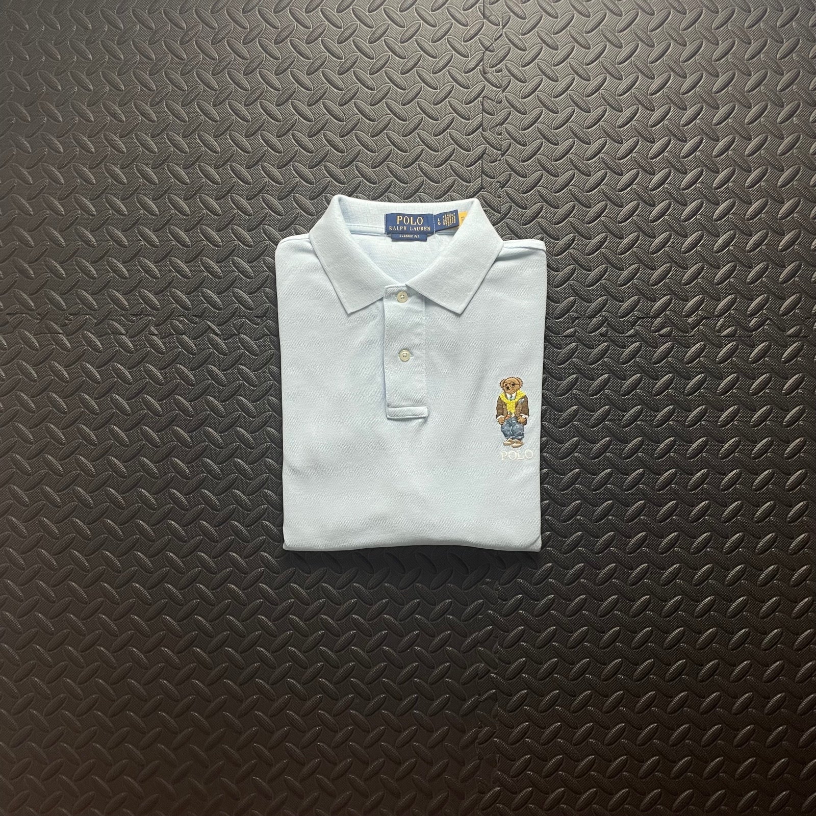 Ralph Lauren Light Blue Polo Shirt | Men’s Classic Fit L | Polo Bear / 3397