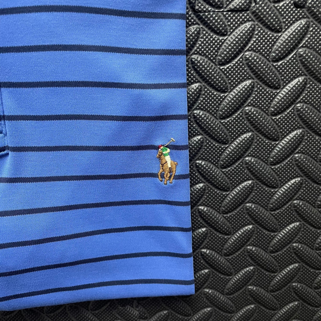 Ralph Lauren Blue Striped Polo Shirt | Men’s Classic Fit M / 3753