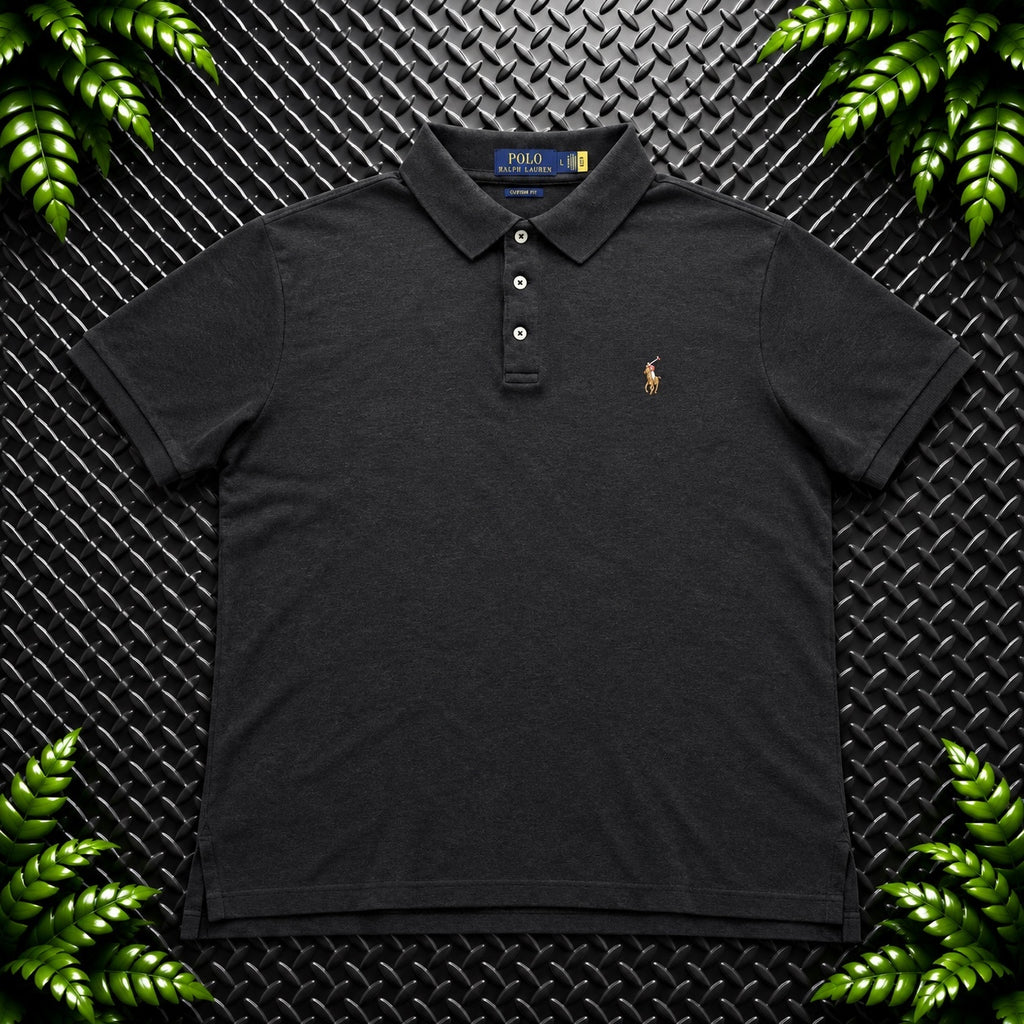 Ralph Lauren Grey Polo Shirt | Men’s Custom Slim Fit L / 3697