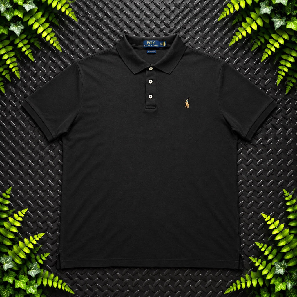 Ralph Lauren Black Polo Shirt | Men’s Classic Fit XL