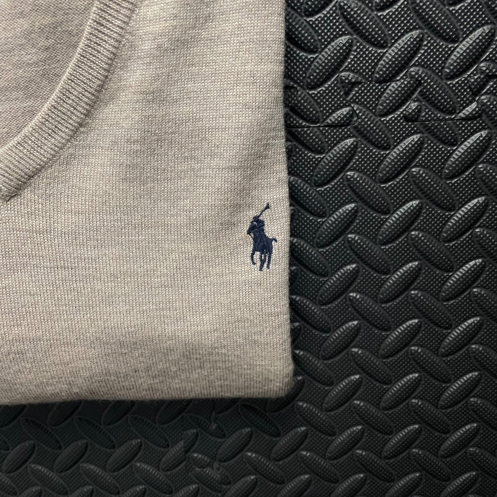 Ralph Lauren Beige V-Neck Jumper | Men’s Classic Fit L / 3778