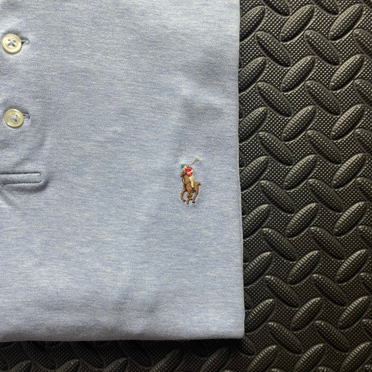 Ralph Lauren Light Blue Polo Shirt | Men’s Custom Slim Fit L / 3637