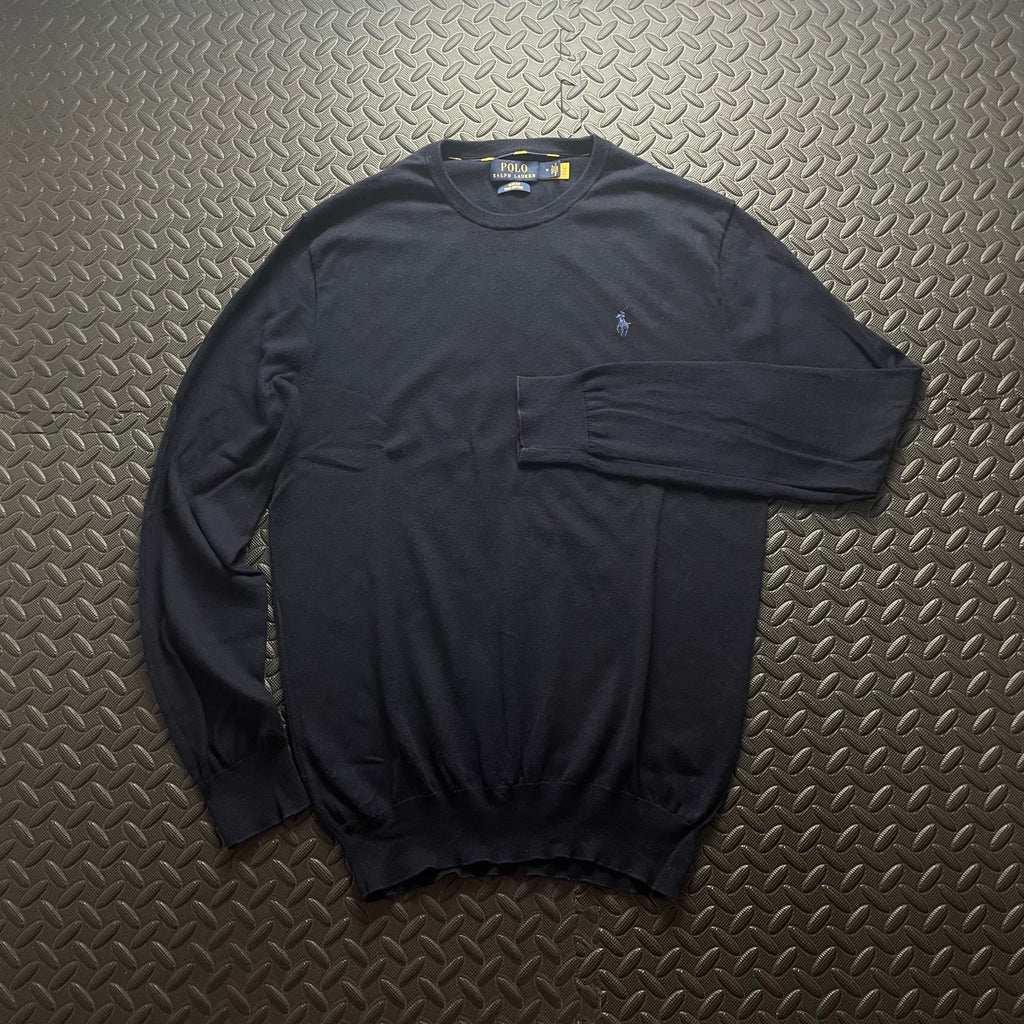 Ralph Lauren Navy Crewneck Jumper | Men’s Slim Fit M / 3738
