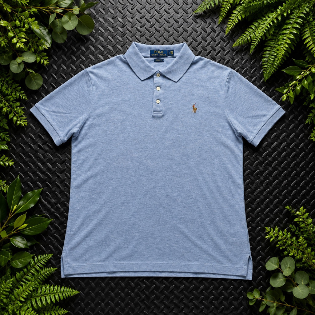 Ralph Lauren Light Blue Polo Shirt | Men’s Classic Fit L / 3618