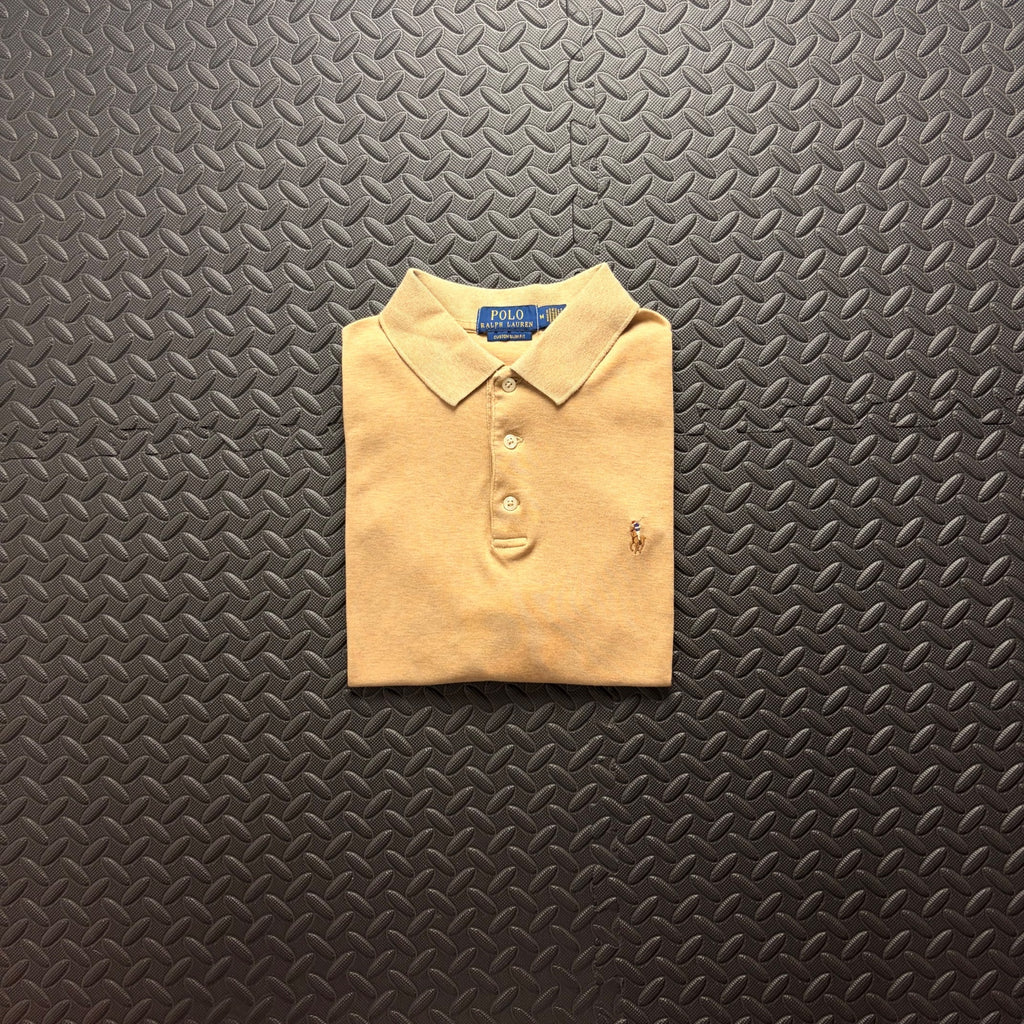 Ralph Lauren Beige Polo Shirt | Men’s Custom Slim Fit M / 3833