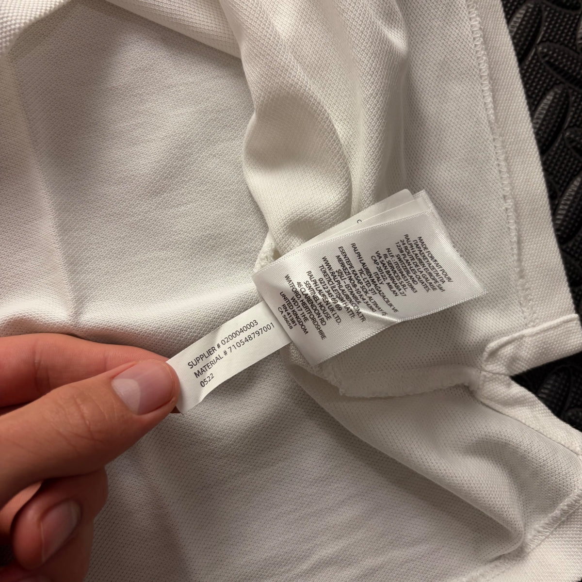 Ralph Lauren White Polo Shirt | Men’s Slim Fit XXL / 3821