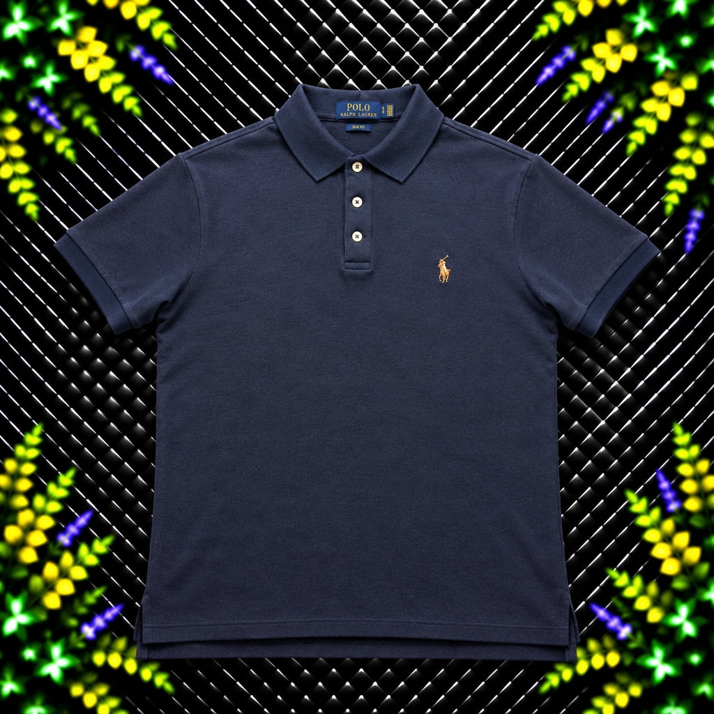 Ralph Lauren Navy Polo Shirt | Men’s Slim Fit S / 3804