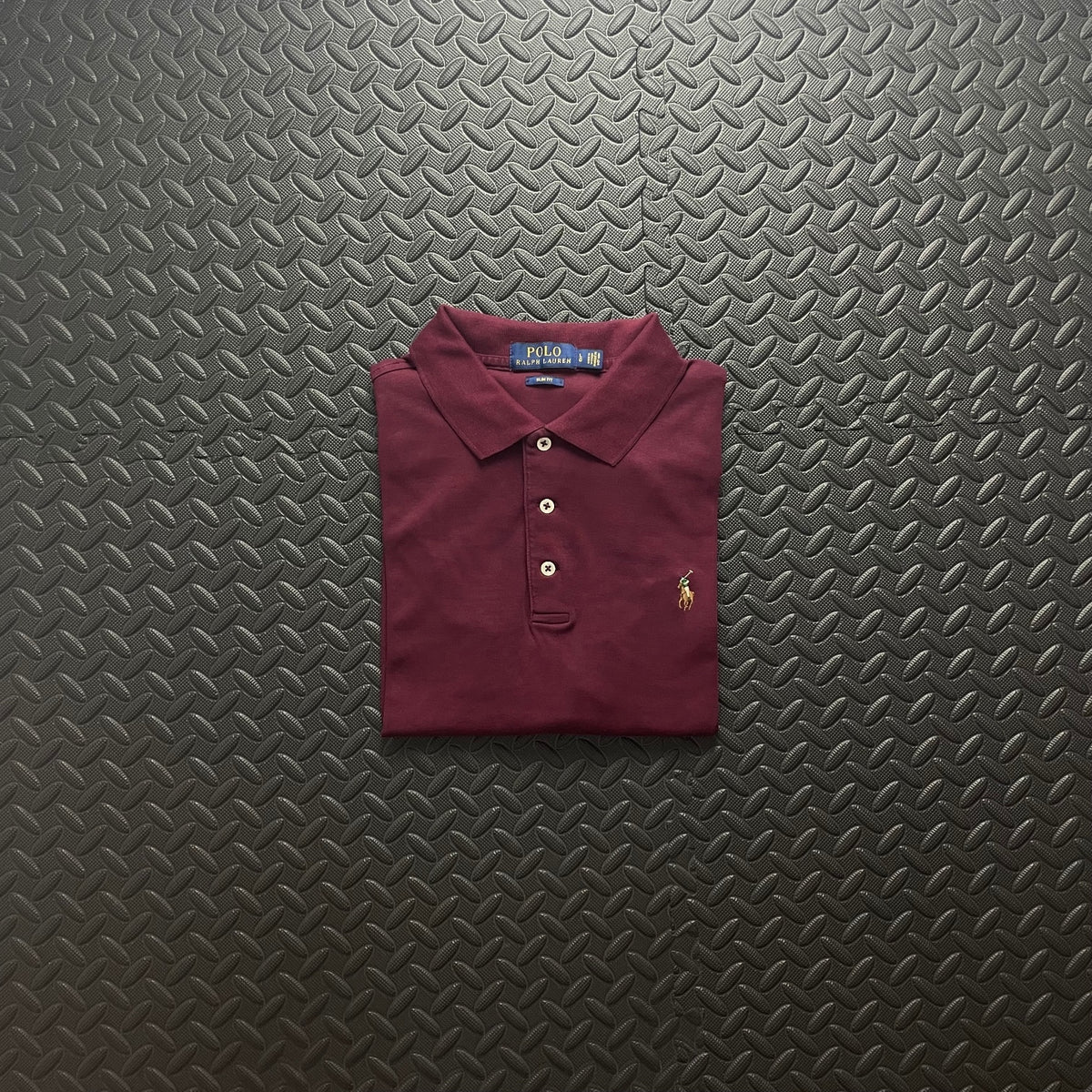 Ralph Lauren Burgundy Polo Shirt | Men’s Slim Fit L / 3474