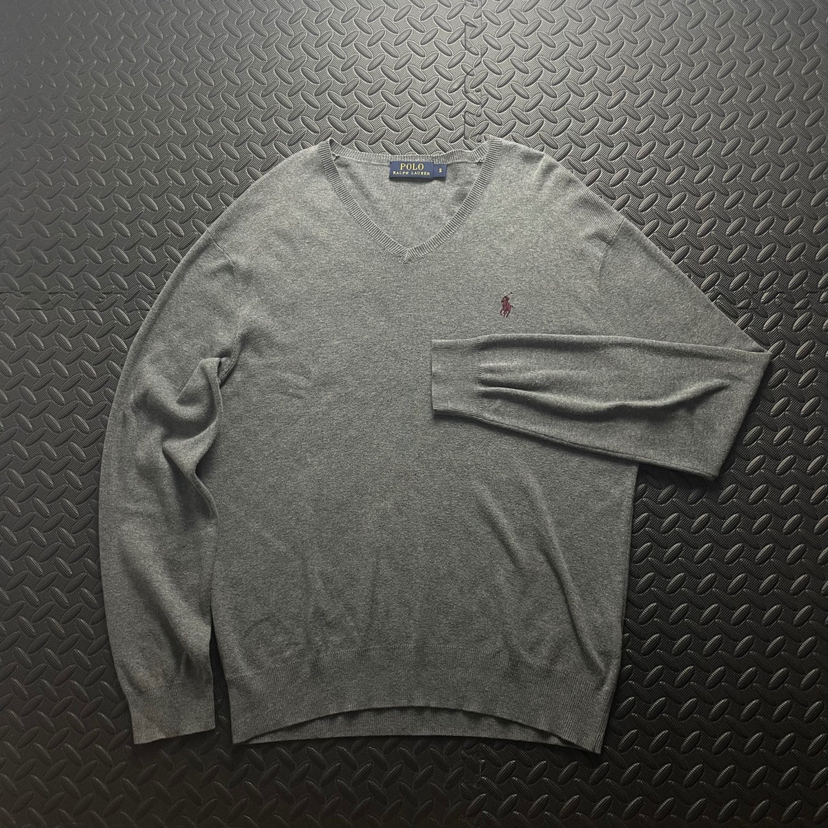 Ralph Lauren Grey V-Neck Jumper | Men’s Classic Fit S / 3783
