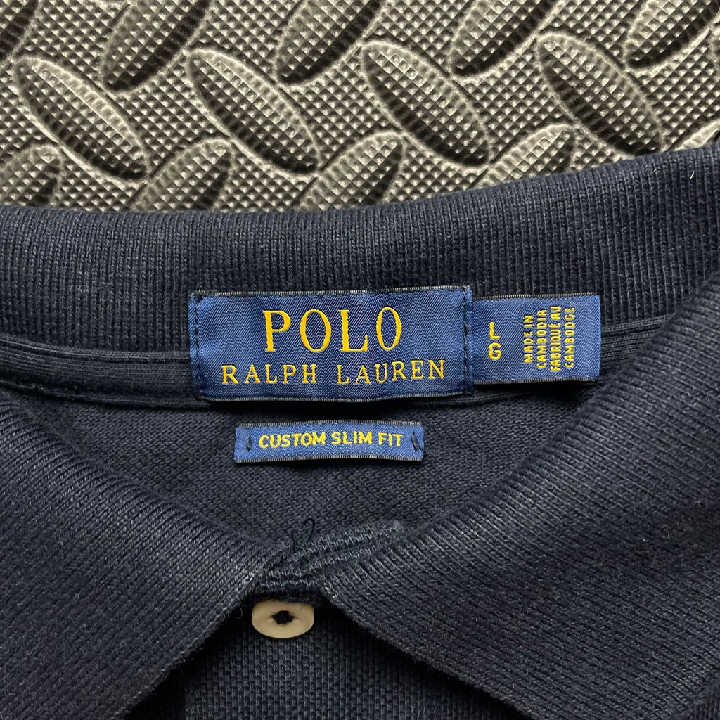 Ralph Lauren Navy Polo Shirt | Men’s Custom Slim Fit L / 3425