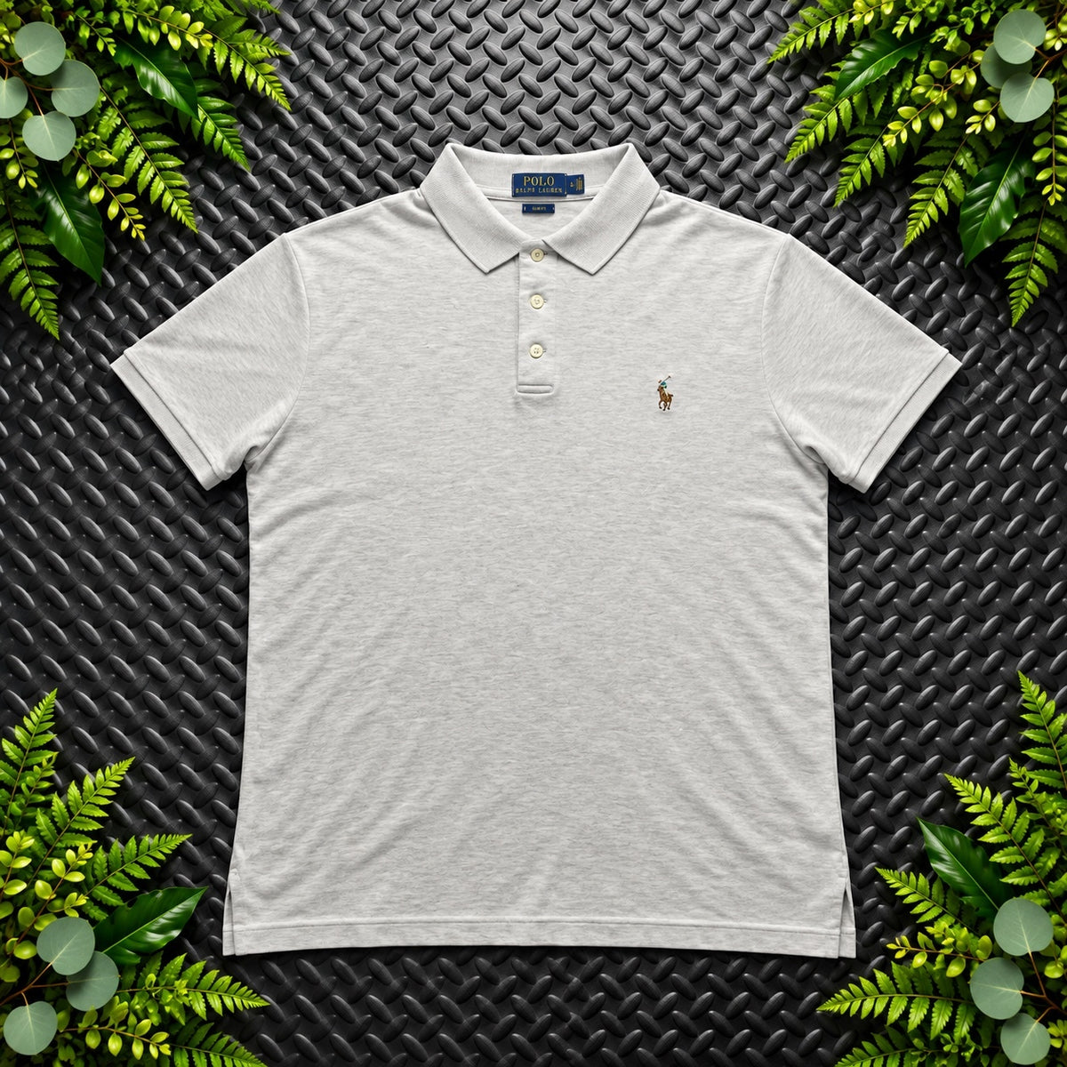 Ralph Lauren Cream Polo Shirt | Men’s Slim Fit L / 3601