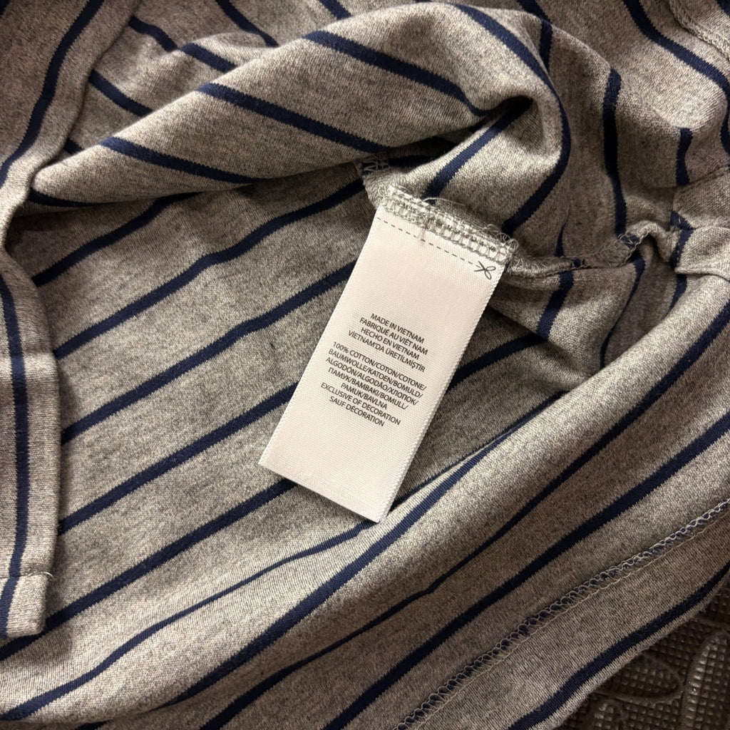 Ralph Lauren Grey Striped Polo Shirt | Men’s Classic Fit S / 3805