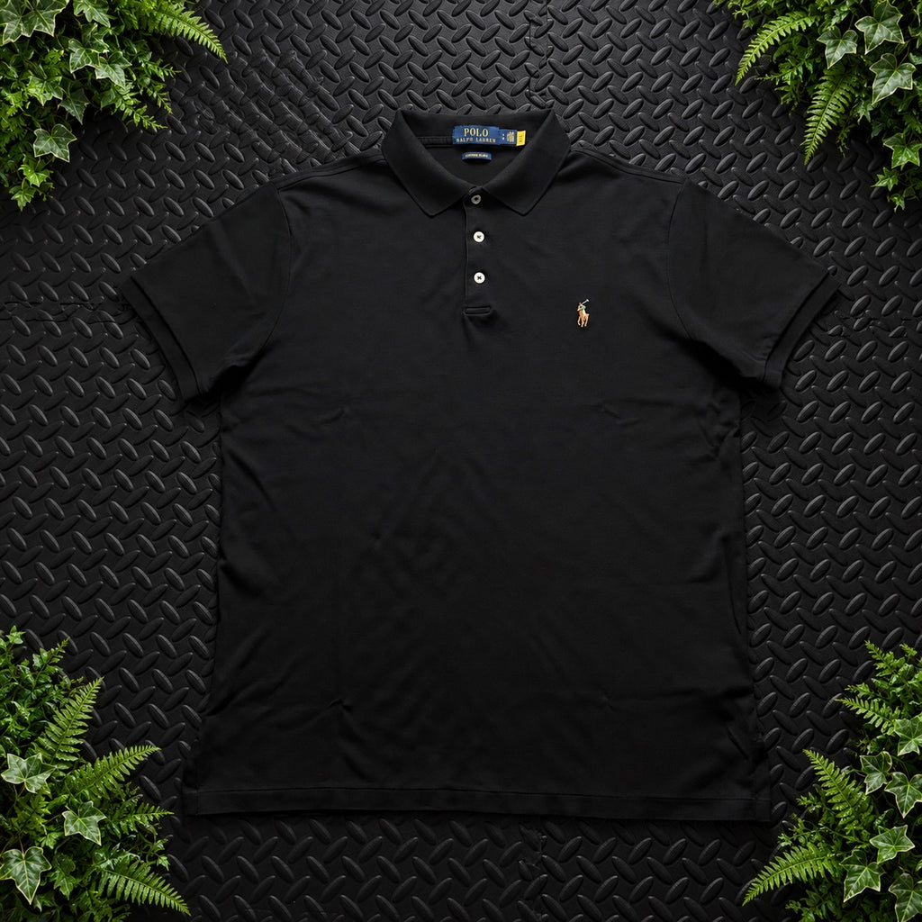 Ralph Lauren Black Polo Shirt | Men’s Custom Slim Fit L / 3758