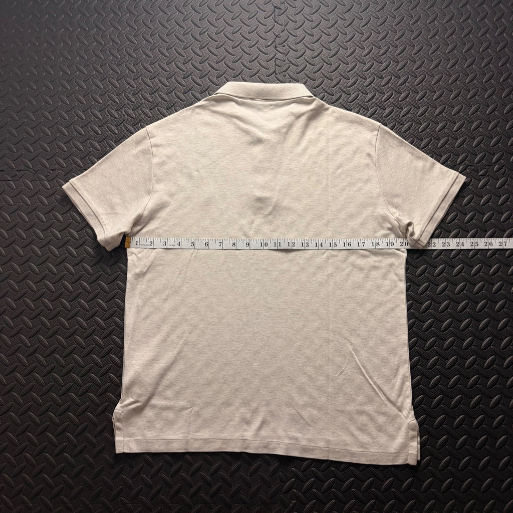 Ralph Lauren Cream Polo Shirt | Men’s Slim Fit L / 3872