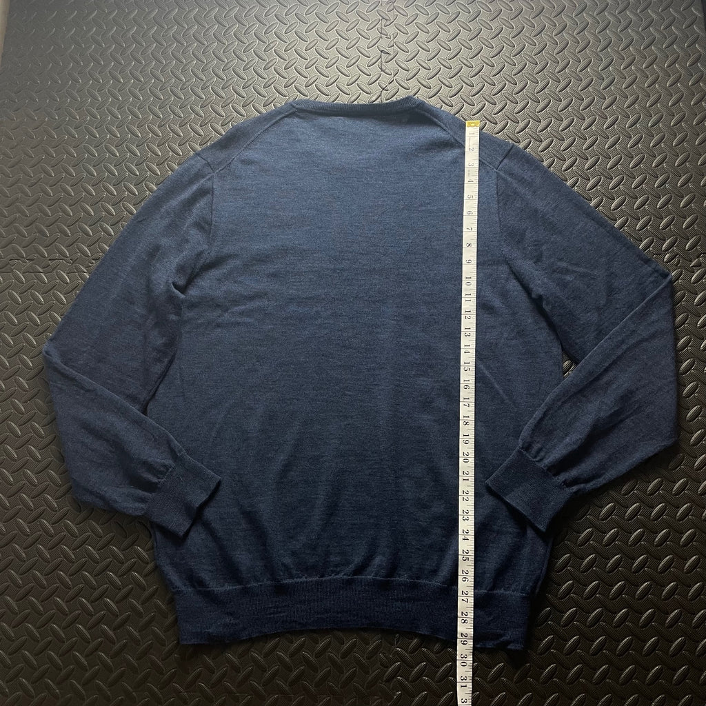 Ralph Lauren Navy Blue Crewneck Jumper | Men’s Slim Fit XXL / 3786