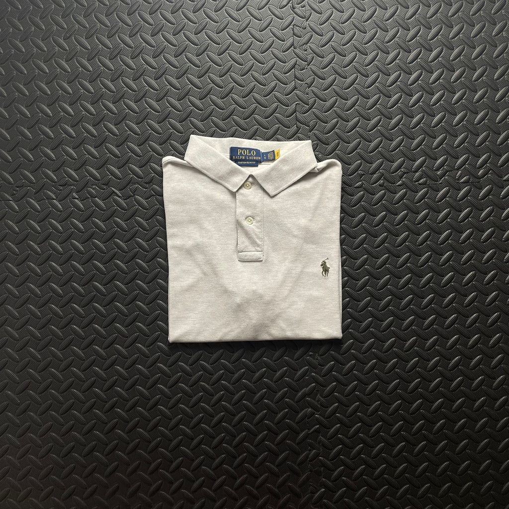 Ralph Lauren Cream Polo Shirt | Men’s Custom Slim Fit L / 3418