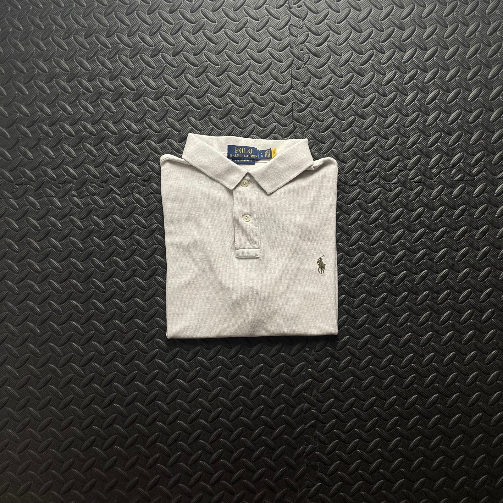 Ralph Lauren Cream Polo Shirt | Men’s Custom Slim Fit L / 3418