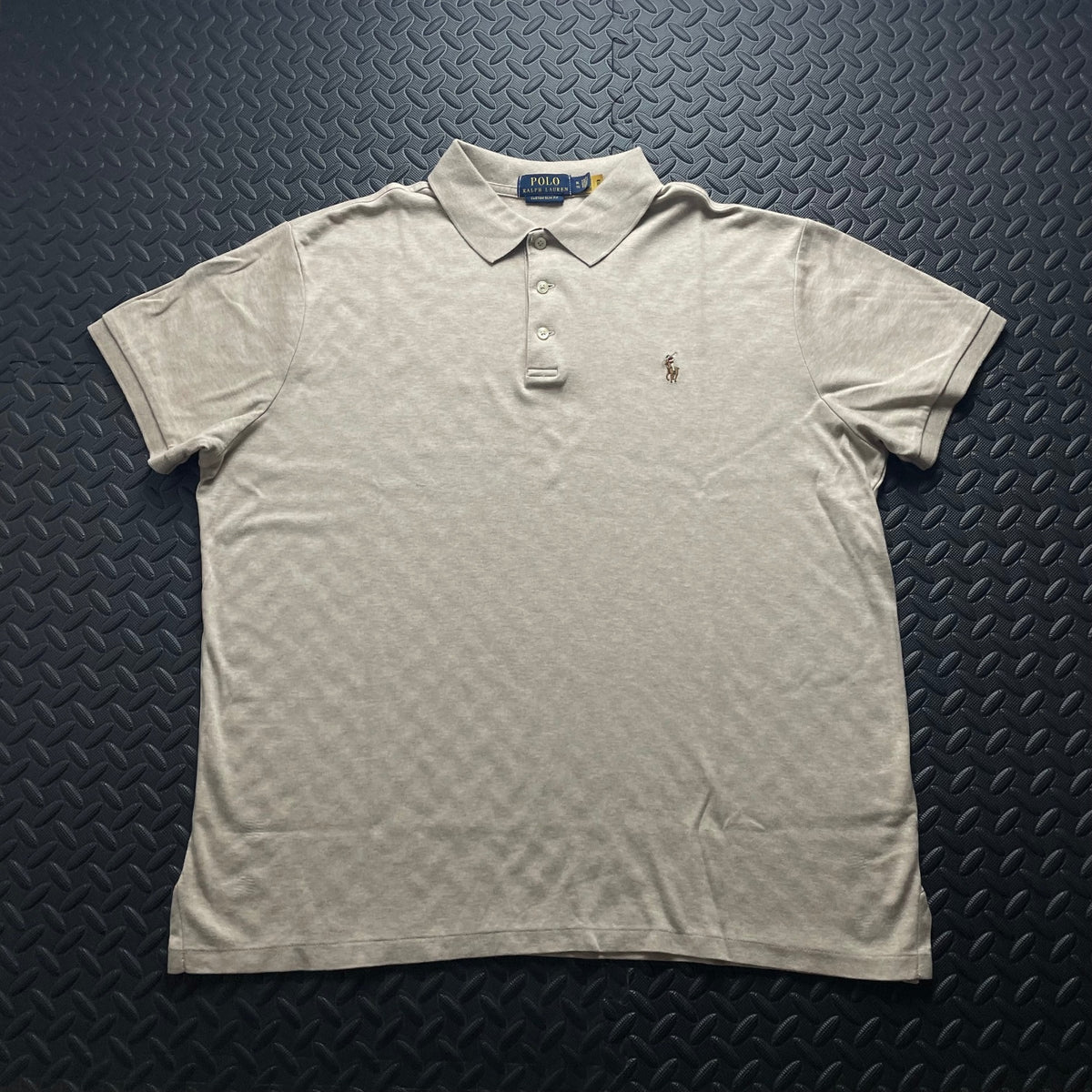 Ralph Lauren Cream Polo Shirt | Men’s Custom Slim Fit XL / 3607