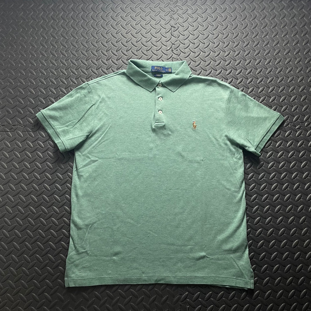 Ralph Lauren Green Polo Shirt | Men’s Slim Fit L / 3411