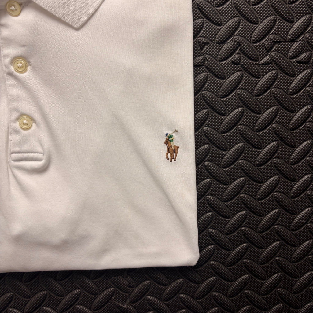 Ralph Lauren White Polo Shirt | Men’s Slim Fit XL / 3816