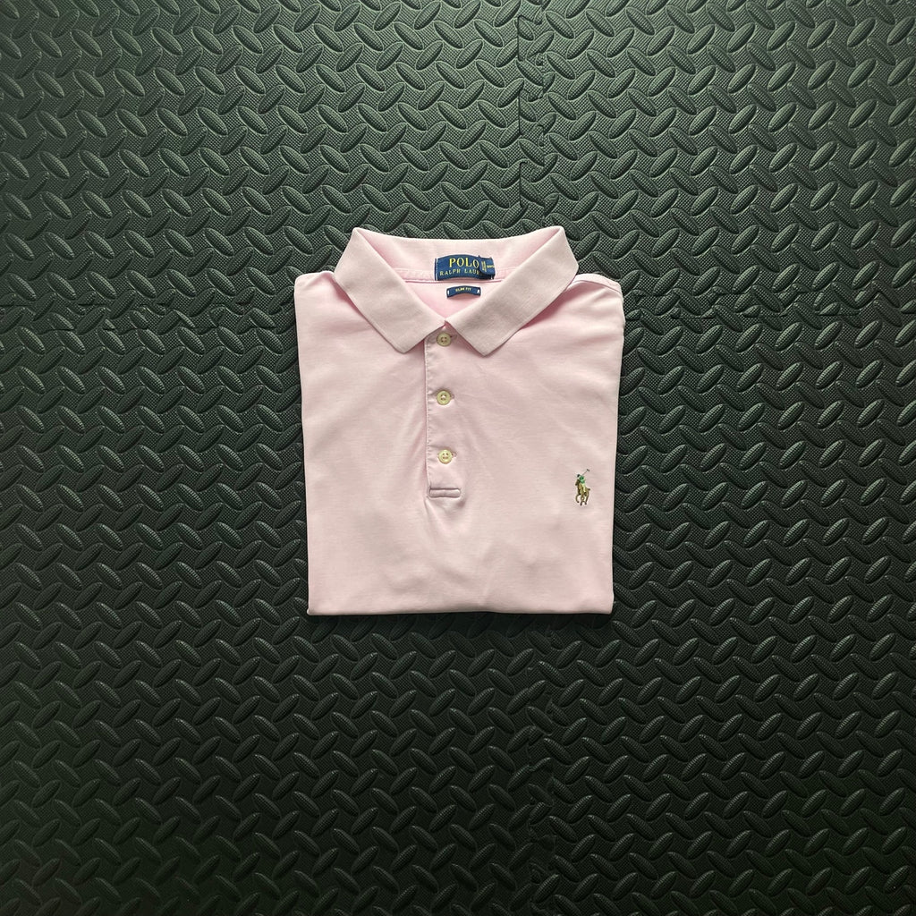 Ralph Lauren Rose Pink Polo Shirt | Men’s Slim Fit L / 3435