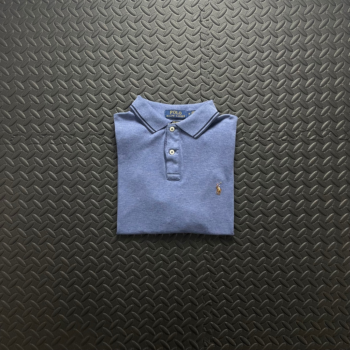 Ralph Lauren Blue Polo Shirt | Men’s Custom Slim Fit M
