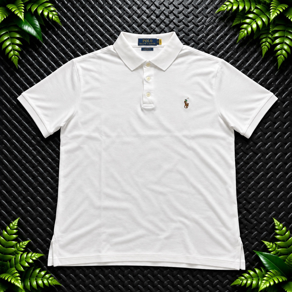 Ralph Lauren White Polo Shirt | Men’s Slim Fit M / 3710