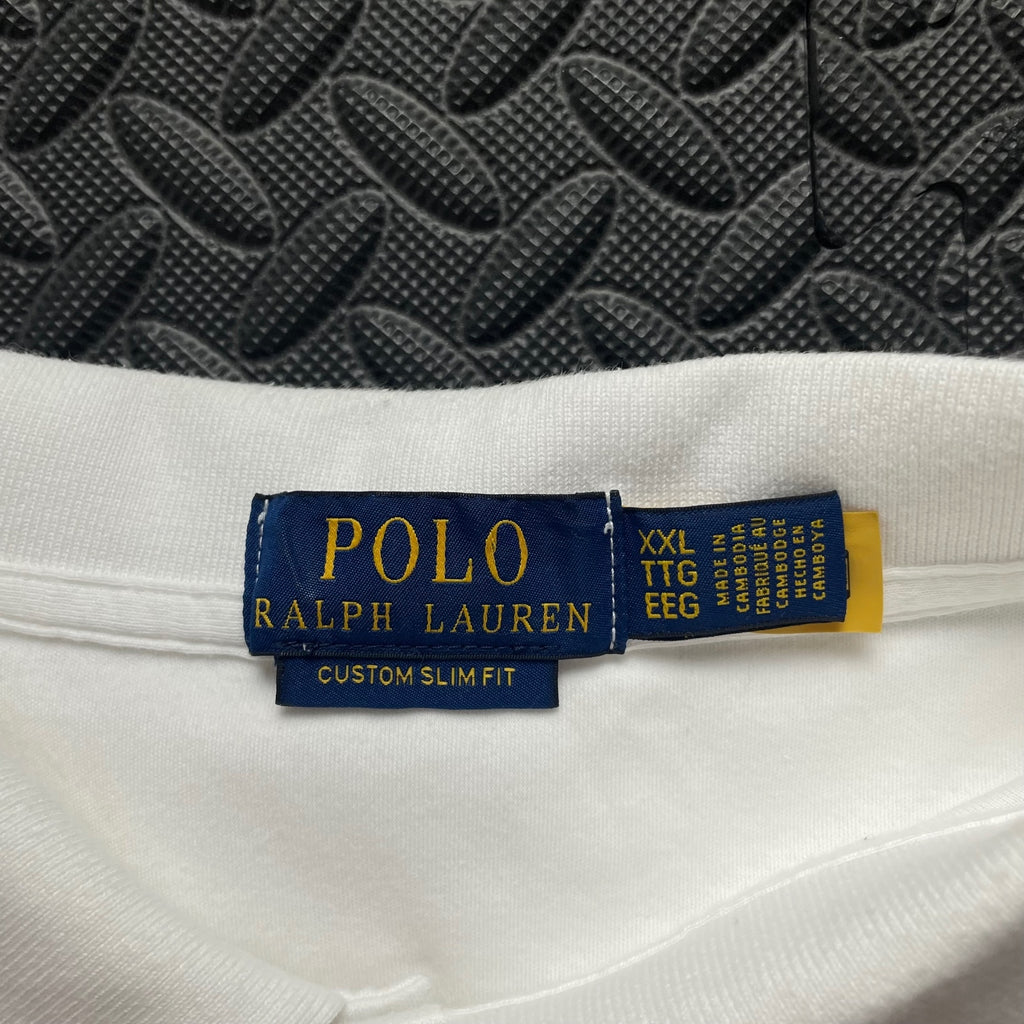 Ralph Lauren White Polo Shirt | Men’s Custom Slim Fit XXL / 3657