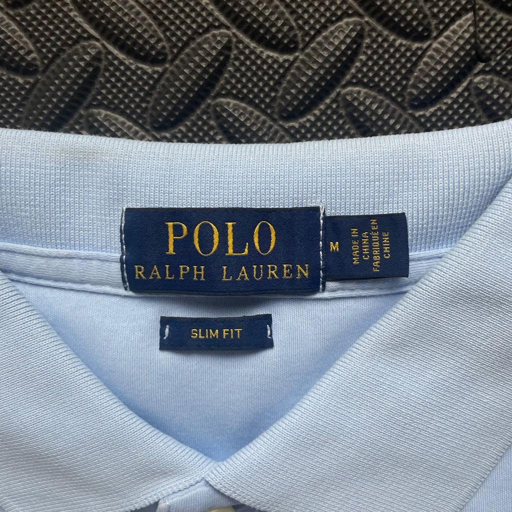 Ralph Lauren Light Blue Polo Shirt | Men’s Slim Fit M / 3399